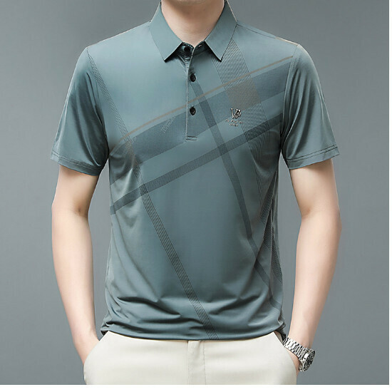 熱推翻領短袖t恤【A21款綠色】尺碼【165/M-190/4XL】【下單後聯絡客服確認發貨尺碼】