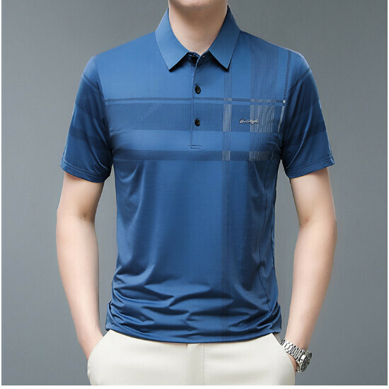 熱推翻領短袖t恤【A20款深藍】尺碼【165/M-190/4XL】【下單後聯絡客服確認發貨尺碼】