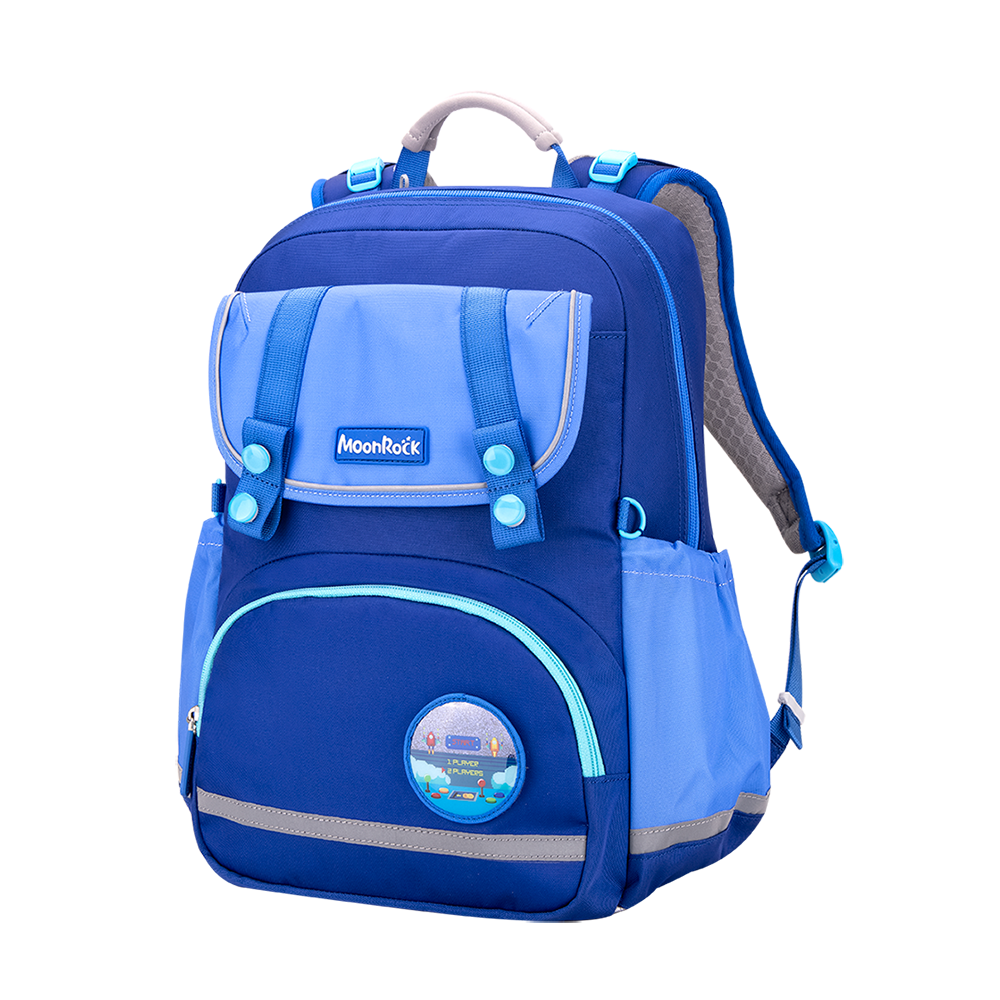 ASP101 低中年級 藍色 成長型護脊書包