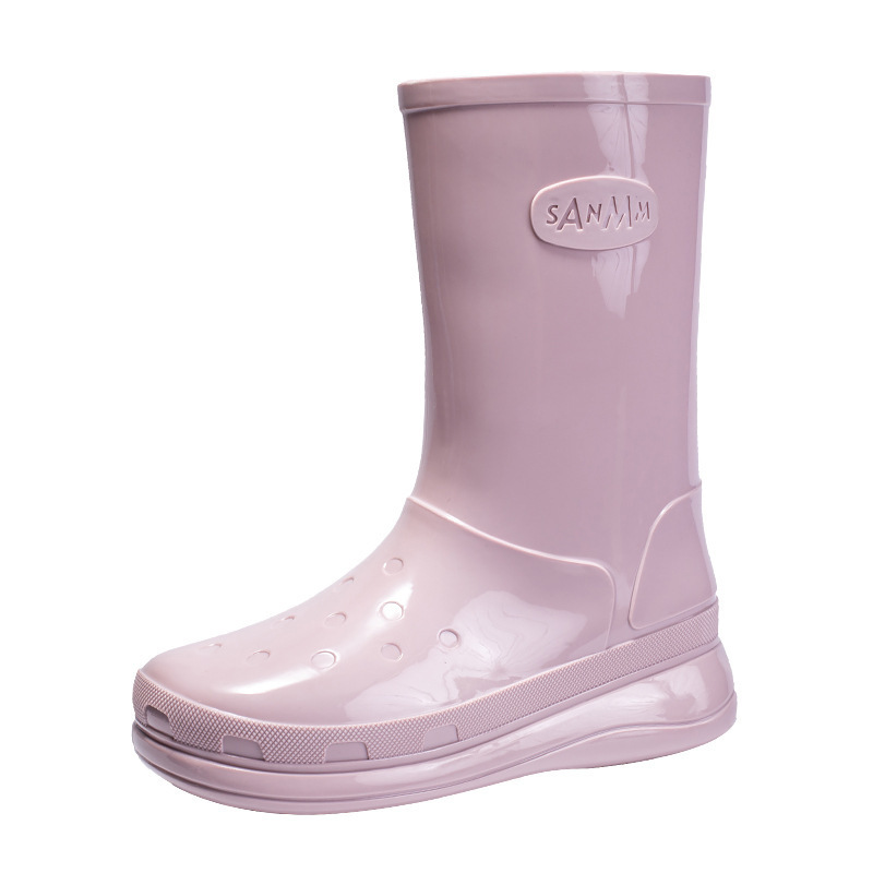 High water boots and rain boots (size 36-41 lotus pink) (contact customer service to confirm the shipping size after placing an order)