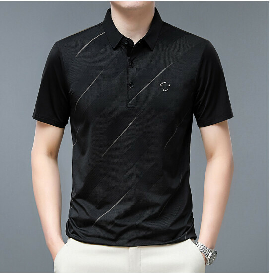 激抵翻領短袖t恤【A22款黑色】尺碼【165/M-190/4XL】【下單後聯絡客服確認發貨尺碼】