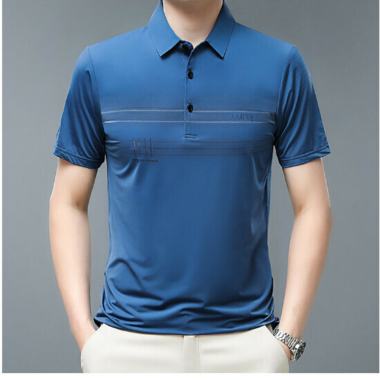 激抵翻領短袖t恤【A23款深藍】尺碼【165/M-190/4XL】【下單後聯絡客服確認發貨尺碼】