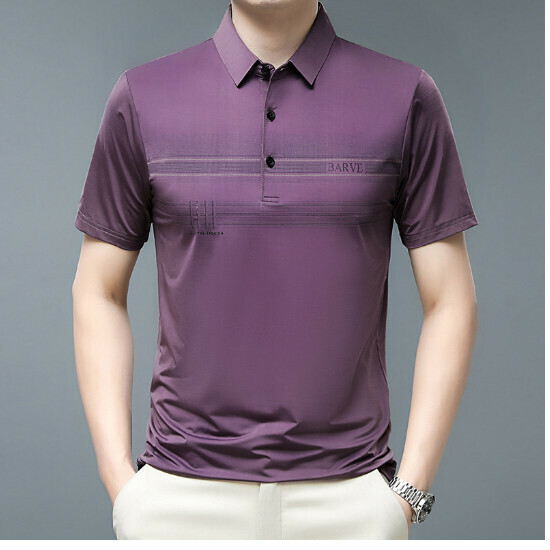 激抵翻領短袖t恤【A23款紫色】尺碼【165/M-190/4XL】【下單後聯絡客服確認發貨尺碼】