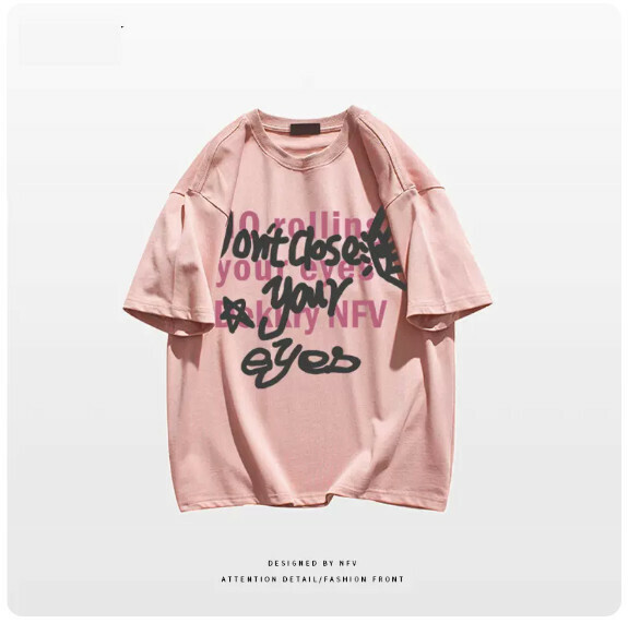 Crew Neck T-Shirt [M-3XL] [Light Pink-220g] (Contact customer service to confirm the shipping size after placing an order) 