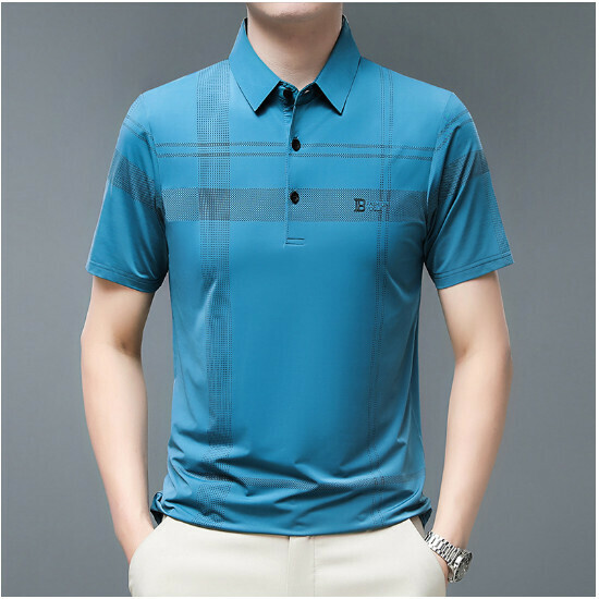 激抵翻領短袖t恤【A24款湖藍】尺碼【165/M-190/4XL】【下單後聯絡客服確認發貨尺碼】