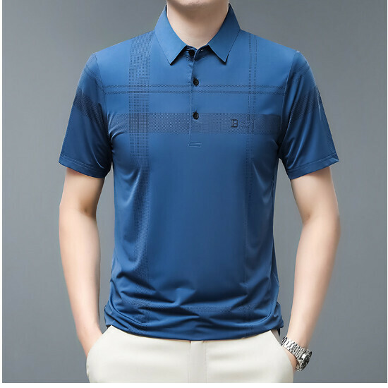 激抵翻領短袖t恤【A24款深藍】尺碼【165/M-190/4XL】【下單後聯絡客服確認發貨尺碼】