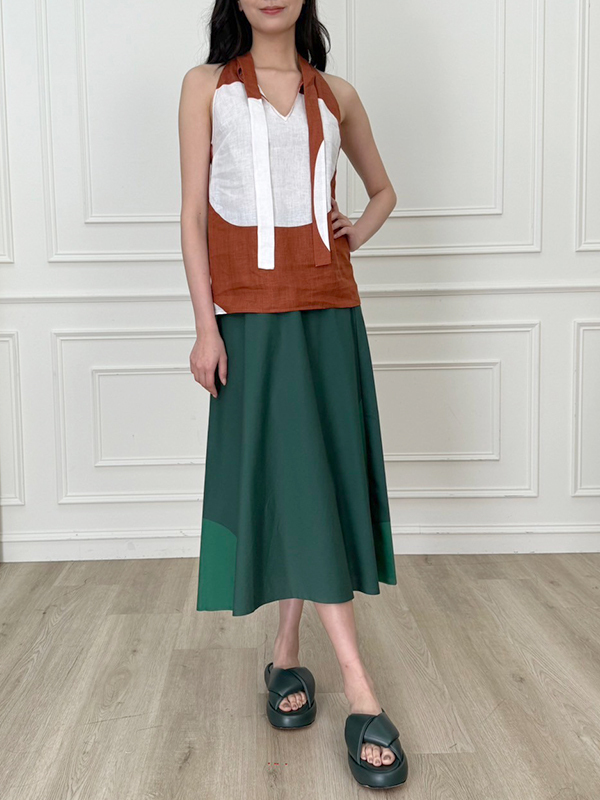 LIVIANA CONTI 削肩麻背心