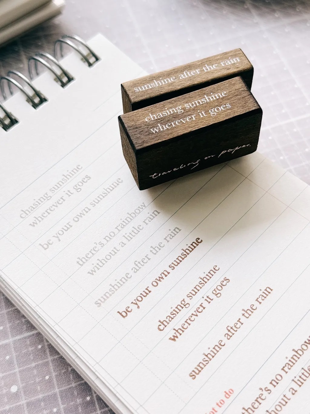 紙上旅行 TOP Studio．Sunny/Rainy series 櫸木印章