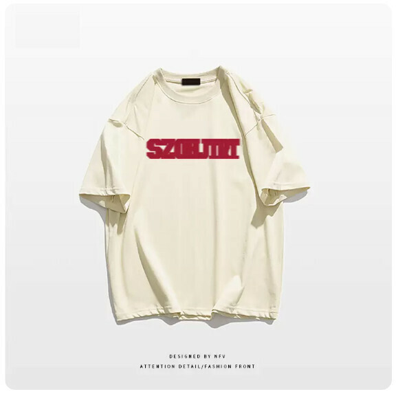 Crew neck T-shirt [M-3XL] [Apricot - 220g] (contact customer service to confirm the shipping size after placing an order) 