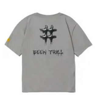 [S] BEENTRILL 3D DRIPPY OVERFIT SHORT SLEEVE T-SHIRT,GRAY, BA242TS014-GR (SBT143)