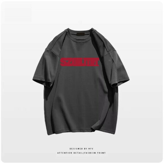 Crew neck T-shirt [M-3XL] [dark gray-220g] (contact customer service to confirm the shipping size after placing an order) 