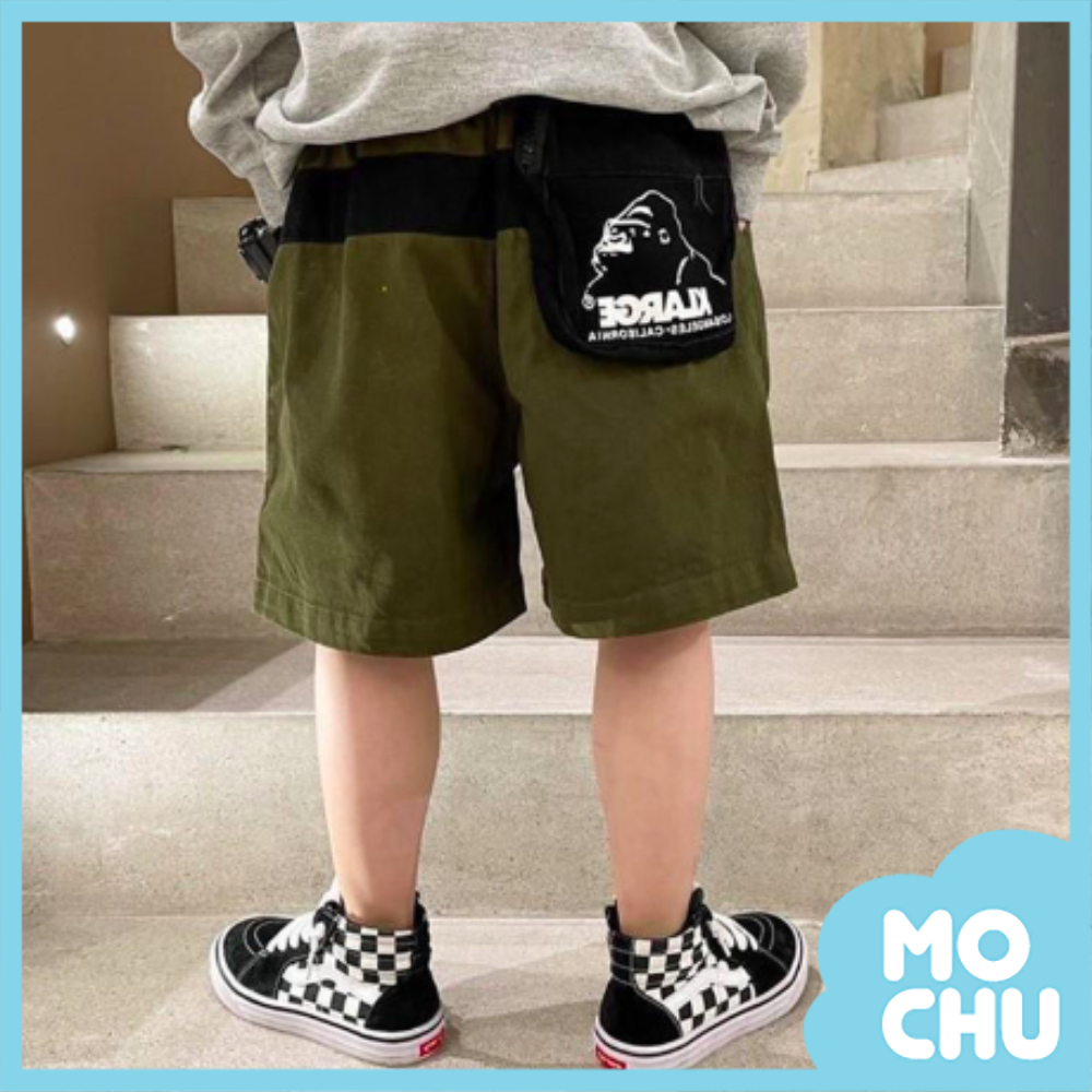 猿猴後腰包休閒短褲(二色)