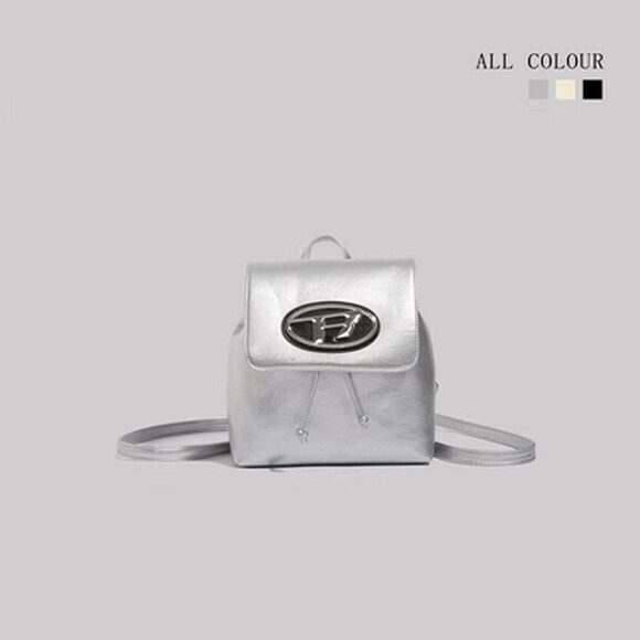 Hot Selling Fashion Casual Backpack Simple Versatile Backpack Travel Bag [Silver] [Size: 22cm*8cm*14cm]