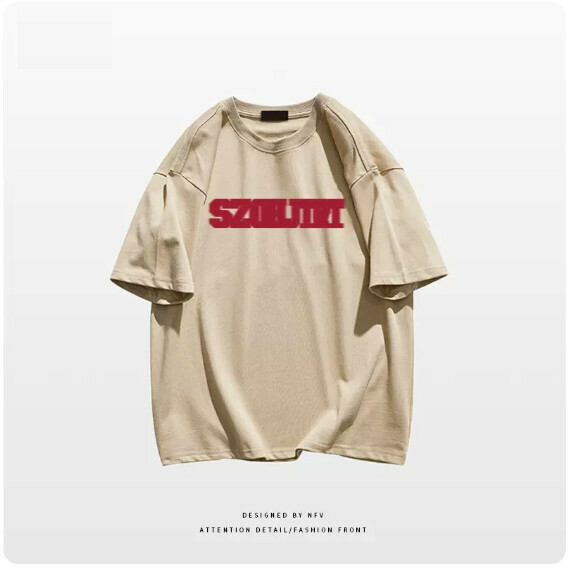 Crew Neck T-Shirt [M-3XL] [Khaki-220g] (Contact customer service to confirm the shipping size after placing an order) 