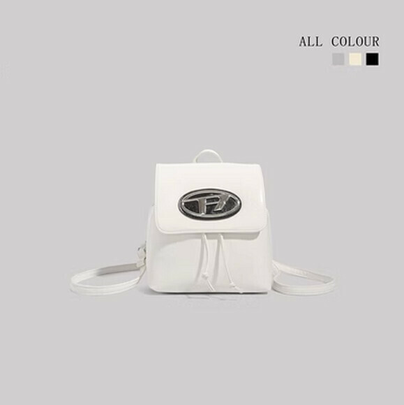 Hot Selling Fashion Casual Backpack Simple Versatile Backpack Travel Bag [White] [Size: 22cm*8cm*14cm]