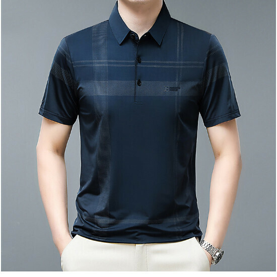 激抵翻領短袖t恤【A24款藏青】尺碼【165/M-190/4XL】【下單後聯絡客服確認發貨尺碼】