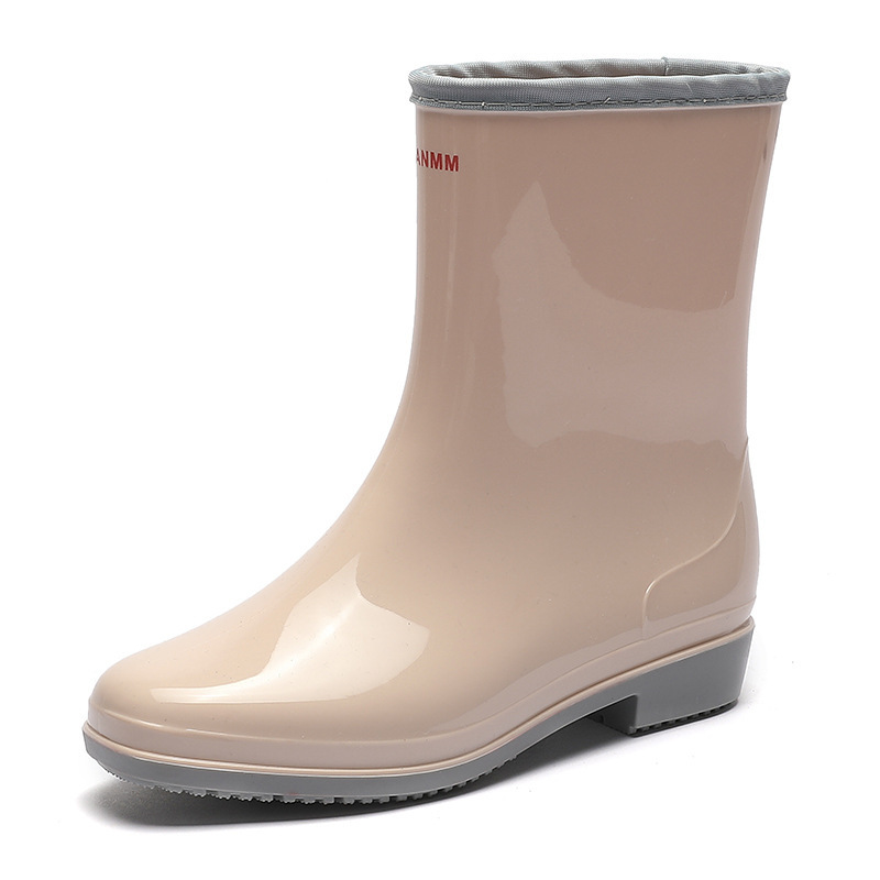 Medium water boots and rain boots (size 36-40 khaki) (contact customer service to confirm the shipping size after placing an order)