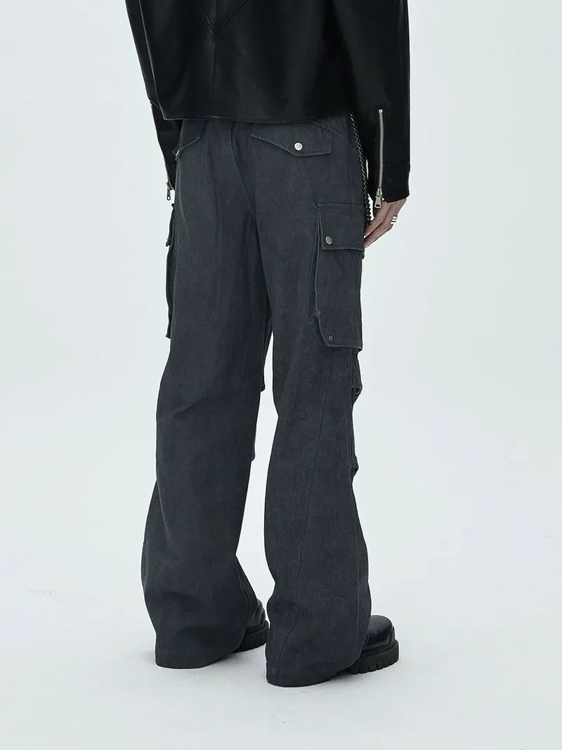 CATSSTAC 24SS 霜凍做舊水洗直筒闊腿工裝長褲