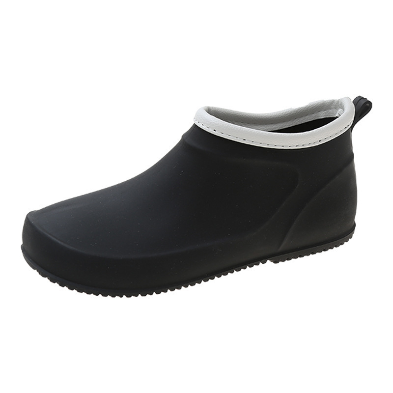 Low-top water boots and rain boots (size 35-40 black single shoes (one size larger)) (contact customer service to confirm the shipping size after placing an order)