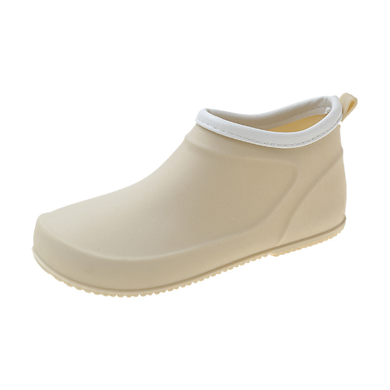 Low-top water boots and rain boots (size 35-40 beige single shoes (one size larger)) (contact customer service to confirm the shipping size after placing an order)