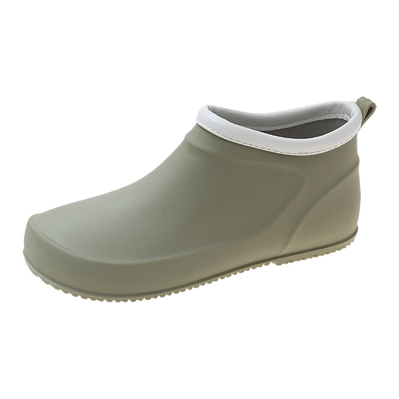Low-top water boots and rain boots (size 35-40 green single shoes (one size larger)) (contact customer service to confirm the shipping size after placing an order)