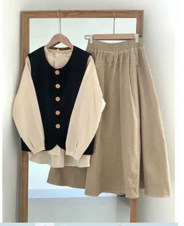 Skirt#Single Piece (Khaki) (M-4XL) (Contact customer service to confirm size after placing an order) 