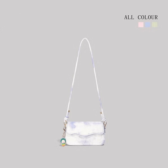 熱賣夏天時尚單肩斜挎包【藍色】【尺寸：23cm*7cm*13cm】
