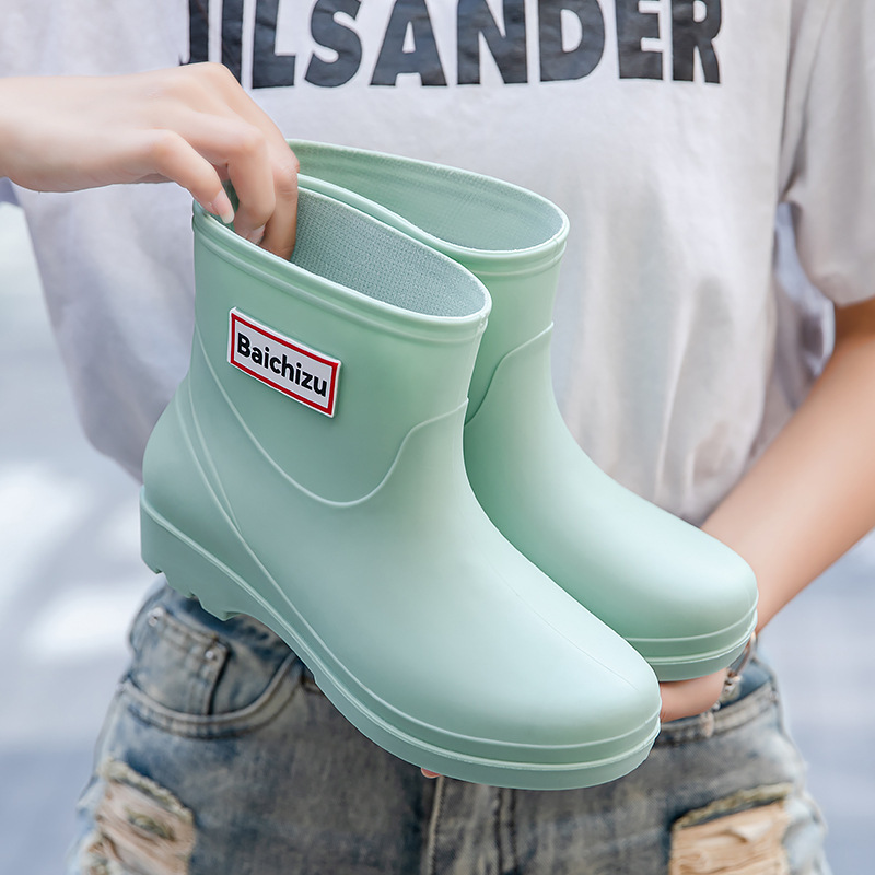 Short water boots and rain boots (size 36-41 green [single shoes]) (contact customer service to confirm the shipping size after placing an order)