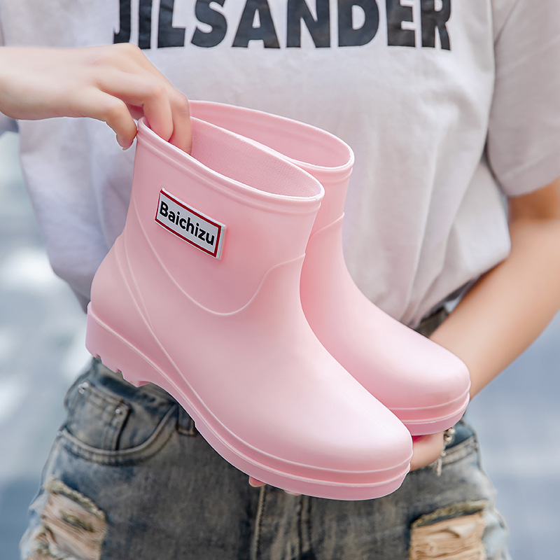 Short water boots and rain boots (size 36-41 pink [single shoes]) (contact customer service to confirm the shipping size after placing an order)
