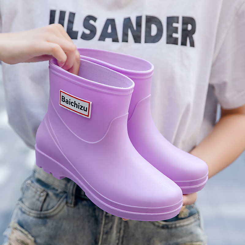 Short water boots and rain boots (size 36-41 purple [single shoes]) (contact customer service to confirm the shipping size after placing an order)