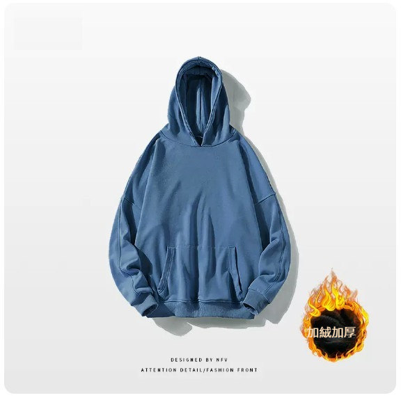 熱賣圓領衛衣【M-3XL】【霧霾藍-加絨加絨】(下單後聯絡客服確認發貨尺碼) 