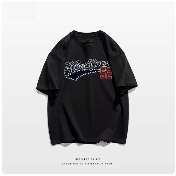 Crew Neck T-Shirt [M-3XL] [Black-220g] (Contact customer service to confirm the shipping size after placing an order) 
