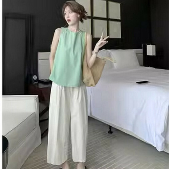 Hot selling wide-leg pants [white] [S-XL] (please contact customer service to confirm the delivery size after placing the order)