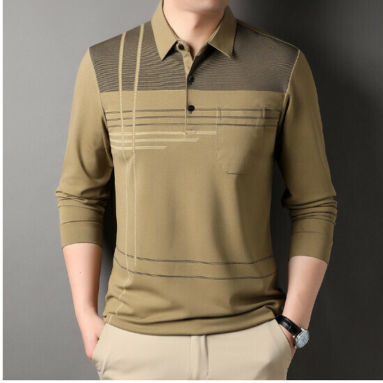 新款長袖上衣恤【625款駝色真口袋】尺碼【165/M-190/4XL】【下單後聯絡客服確認發貨尺碼】