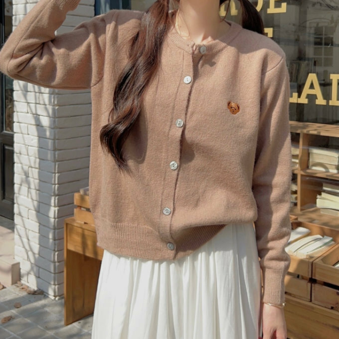 Hot Selling Knitted Cardigan Sweater (One Size) (Coffee Color)