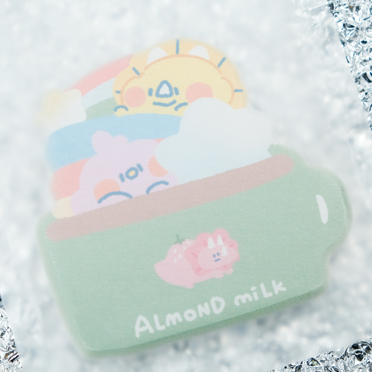 狗狗的小跳步，繪蹦砰｜硅藻土杯墊｜綠杯子款