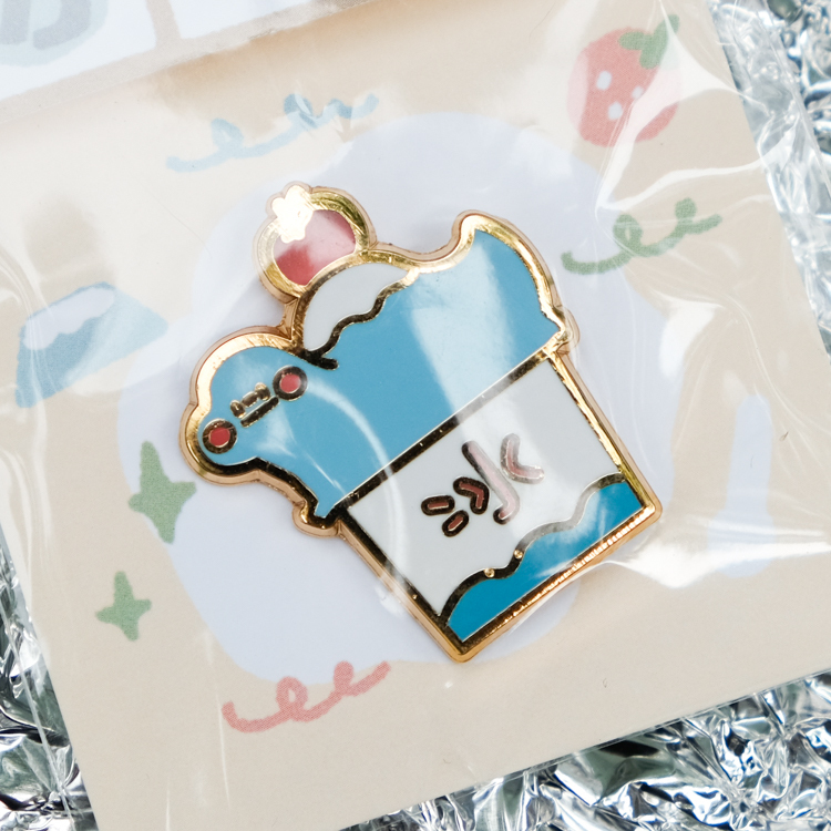 狗狗的小跳步，繪蹦砰｜金屬徽章｜藍龍刨冰