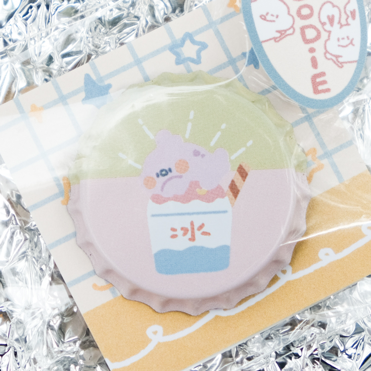 狗狗的小跳步，繪蹦砰｜瓶蓋胸章｜始祖龍