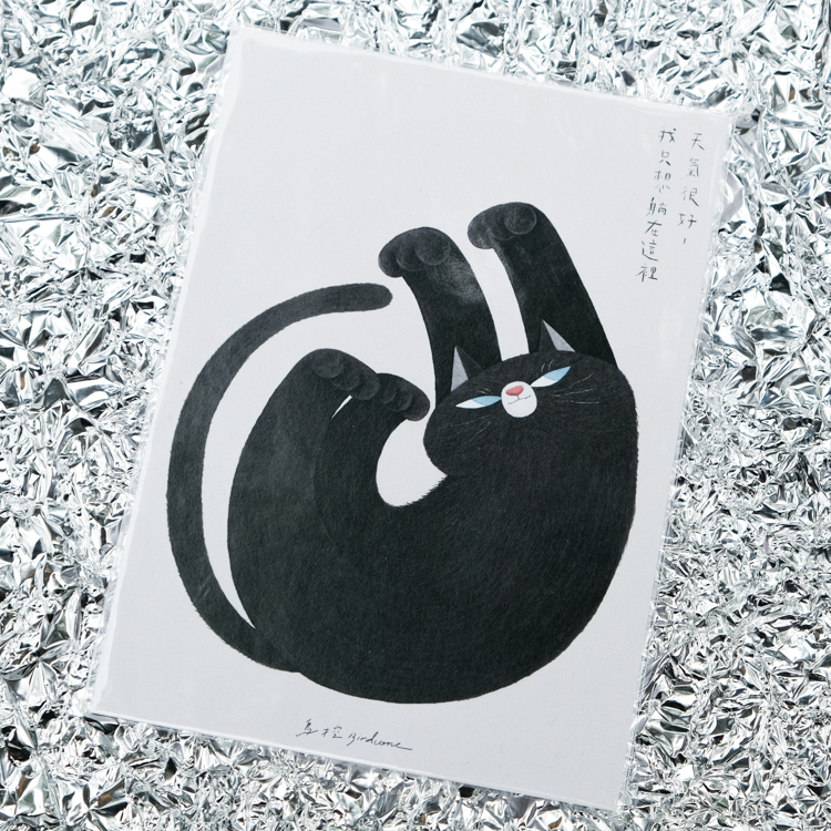 鳥控 bird cone｜明信片｜翻滾貓