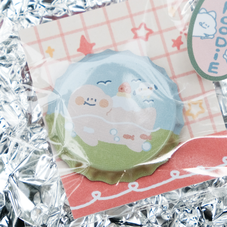 狗狗的小跳步，繪蹦砰｜瓶蓋胸章｜粉雷龍