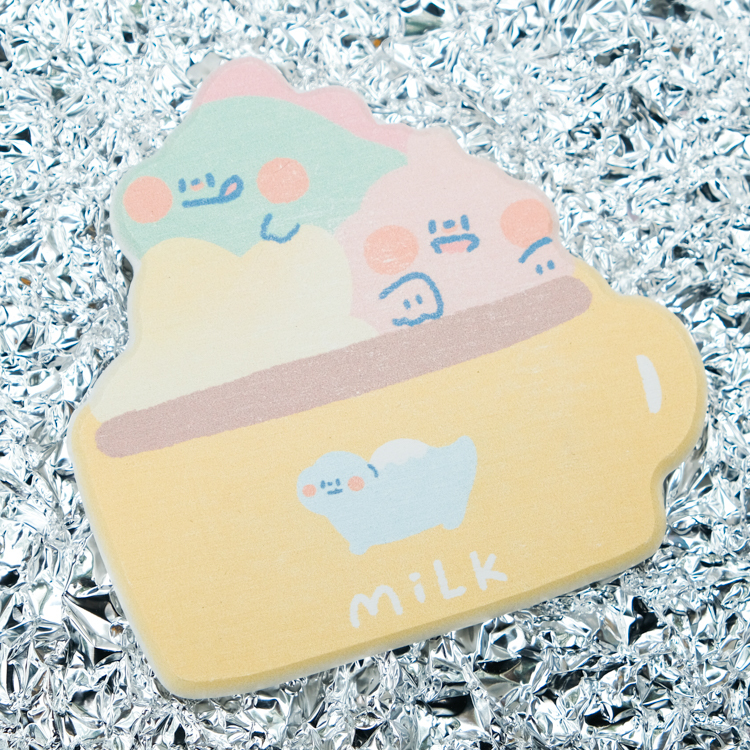 狗狗的小跳步，繪蹦砰｜硅藻土杯墊｜黃杯子款