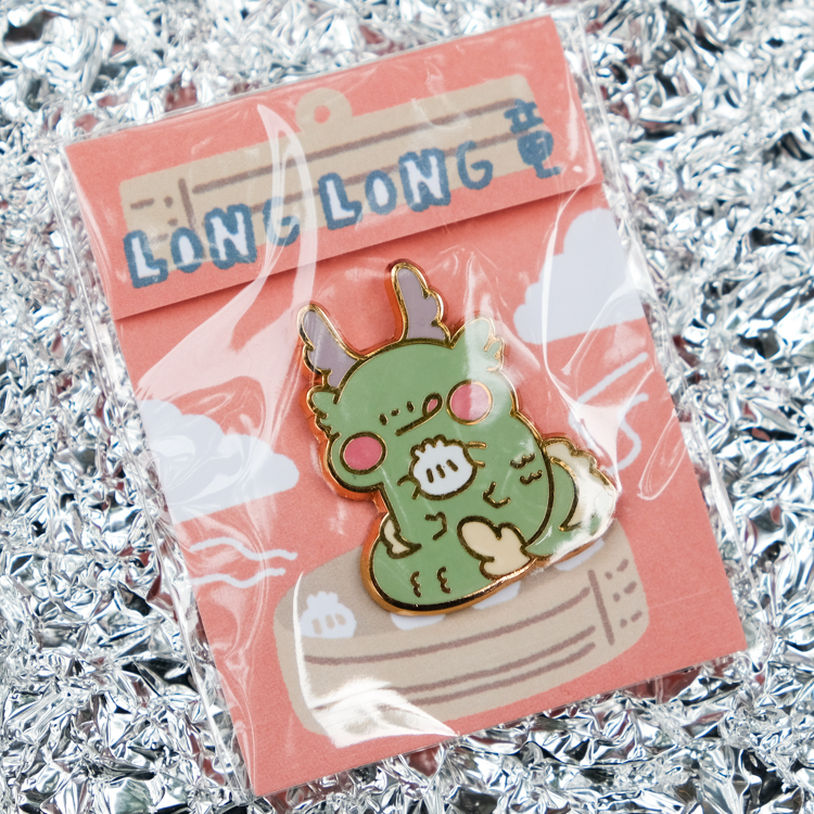 狗狗的小跳步，繪蹦砰｜金屬徽章｜長長龍