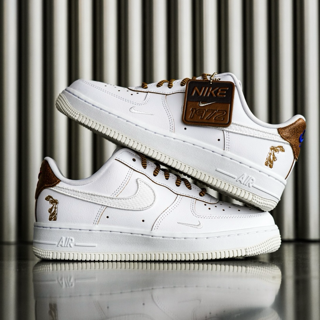 Nike Air Force 1’07 LX 1972 白棕 勝利女神 尼姬 元年紀念款 銀白小勾 AF1 休閒鞋