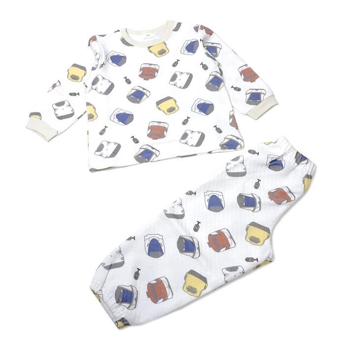 Si Shu Non 新幹線米白色長袖家居服 130碼