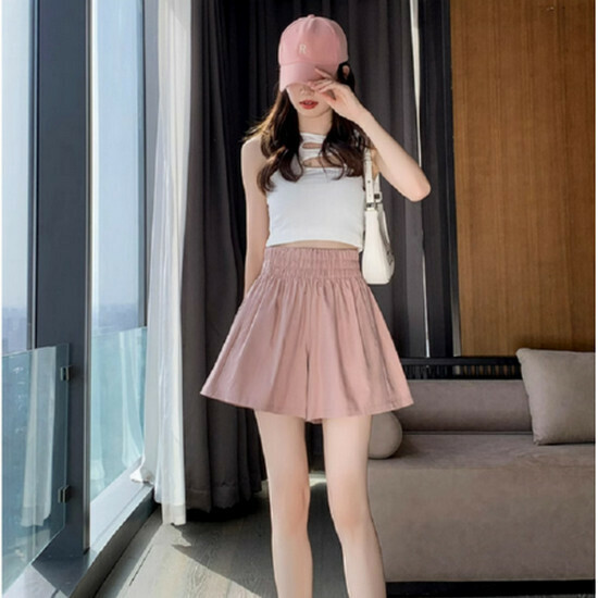 Hot selling five-cent flower bud pants [pink] [S-2XL size] (please contact customer service to confirm the delivery size after placing the order)