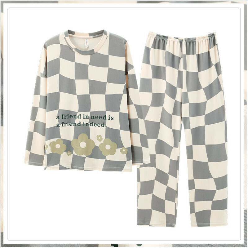 爆款圓領睡衣套裝【M-XXL碼 AM20681】【下單后聯絡客服確認發貨尺碼 】