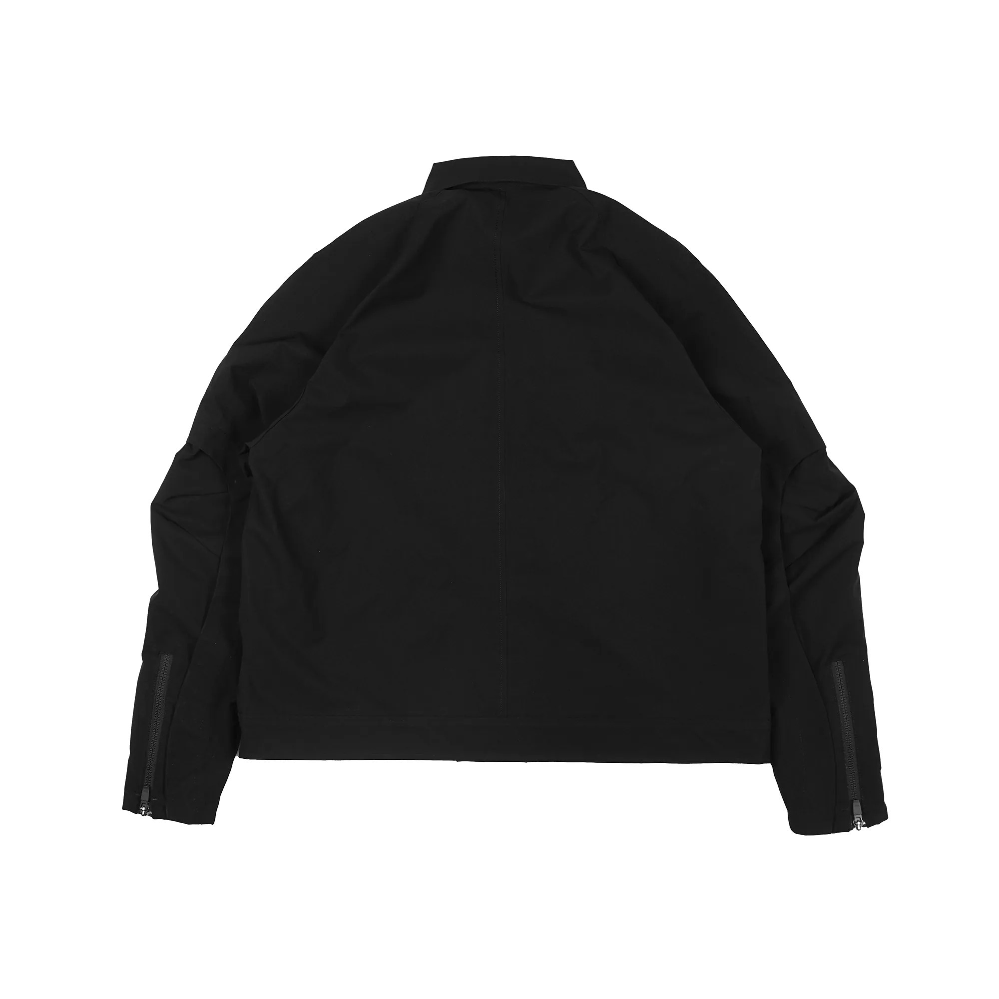 oqLiq Pleated Sleeves Cropped Jacket 黑色