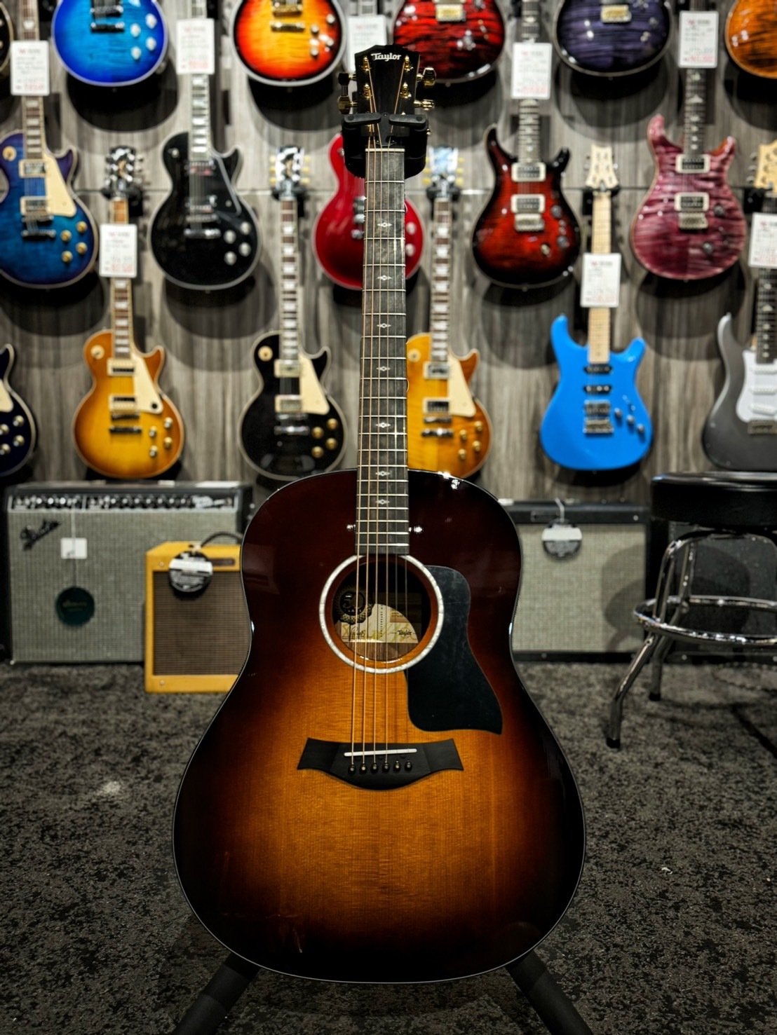 Taylor 50th Anniversary 50週年紀念款 217e-SB Plus LTD 夕陽漸層 全單板 電木吉他 公司貨【宛伶樂器】