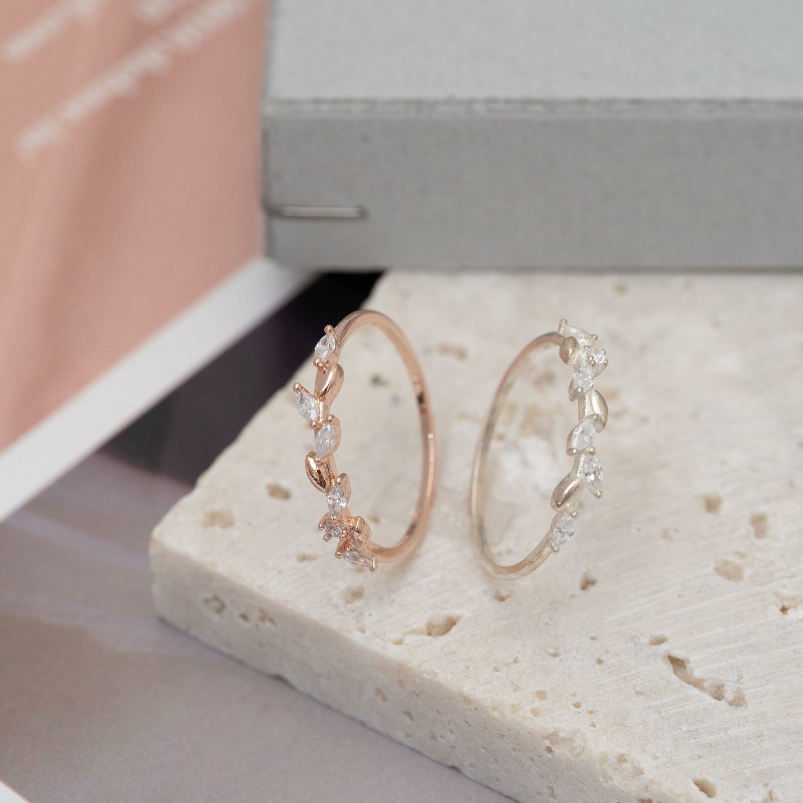 樹葉閃石戒指 svr16