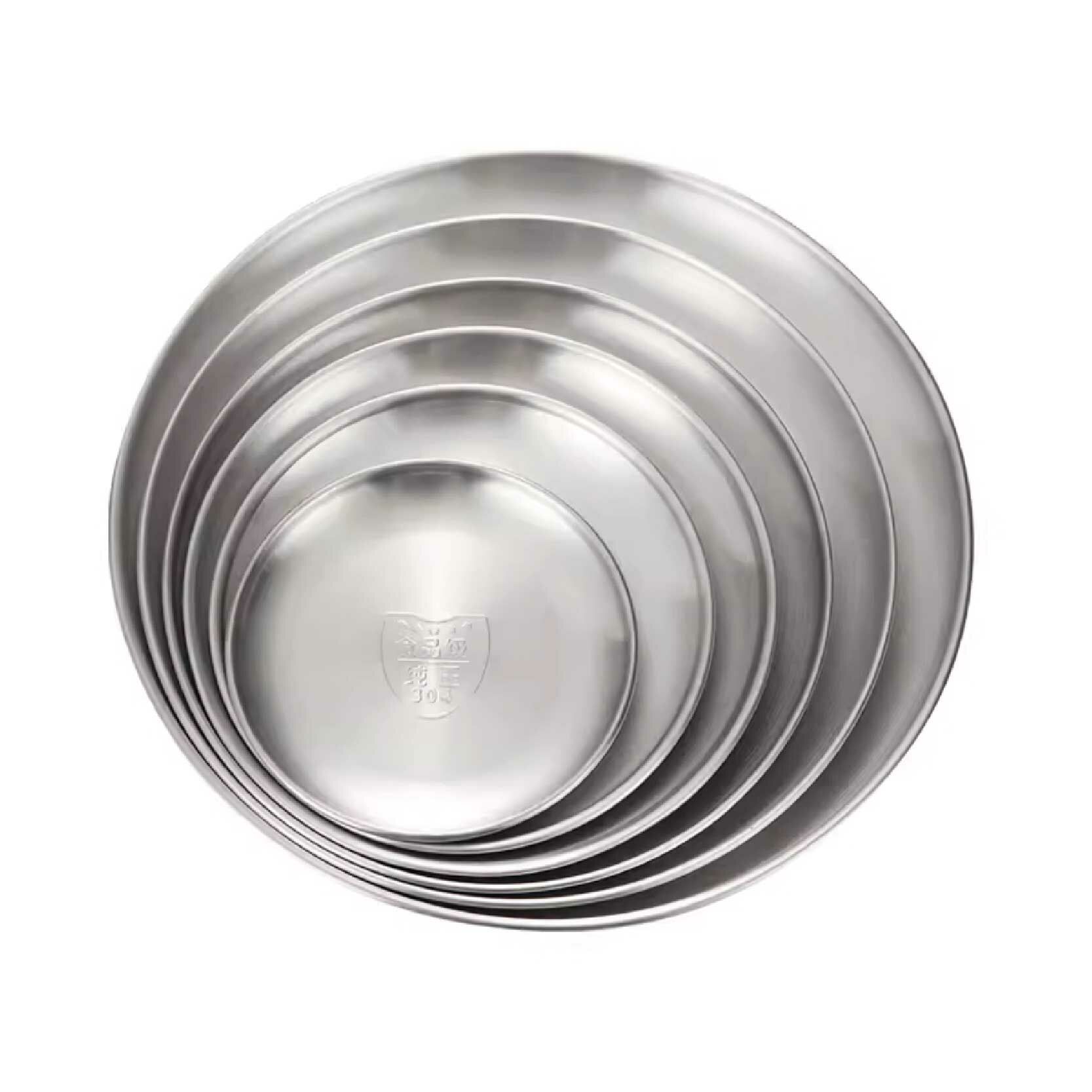 【黎陽】304不鏽鋼6入餐盤組(附收納袋) 不鏽鋼盤/野餐盤/露營盤/盤子/登山/戶外/露營 51CTB0216